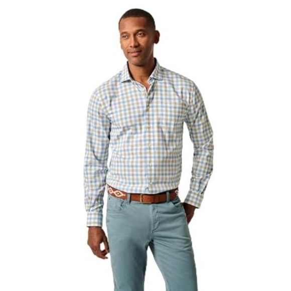 johnnie-O McArthur Performance Button Up Shirt Sequoia/M, Size: M - Picture 1 of 1